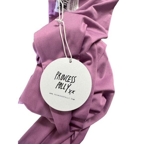 New Princess Polly Princess Top Purple Wrap‎ Tie Night Out Top Womans Size 0 - Picture 3 of 4